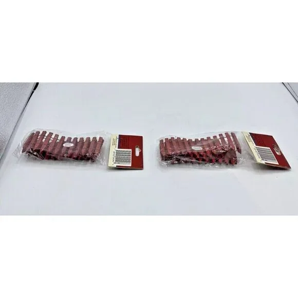 Vtg 90s Lemax Wired Wooden Fence Lot 2 Christmas Village 18 In Holiday Retro - Picture 6 of 11